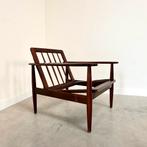 Frame vintage fauteuil deens design jaren 60 70 stoel, Ophalen, Gebruikt, Midcentury danish design 60s chair, 75 tot 100 cm