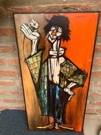 Fernandez Diaz Reproductie - vintage Clown met Bloem, Antiek en Kunst, Kunst | Schilderijen | Klassiek, Ophalen of Verzenden