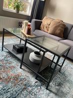 Set van 2 Mooie Bijzettafels met Glazen Blad, Huis en Inrichting, Tafels | Salontafels, 50 tot 100 cm, Ophalen of Verzenden, Minder dan 50 cm