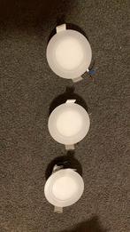 Spotjes drie transparant/wit IP20, Huis en Inrichting, Lampen | Spots, Kunststof, Ophalen of Verzenden, Zo goed als nieuw, Inbouw