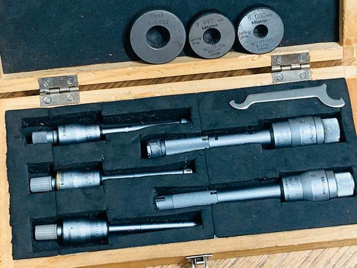Mitutoyo driepuntsbinnenmicrometers 6-20x0.005 mm, Hobby en Vrije tijd, Overige Hobby en Vrije tijd, Zo goed als nieuw, Ophalen of Verzenden
