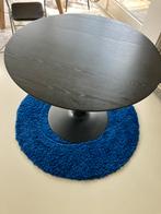 Zwarte ronde eettafel jysk, Ophalen, 100 tot 150 cm, Rond, Zo goed als nieuw