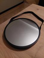 Zwarte ronde spiegel Kwantum, Huis en Inrichting, Minder dan 100 cm, Minder dan 50 cm, Rond, Ophalen of Verzenden