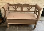 Klep bankje. Opberg bankje. Houten bankje., Ophalen, Zo goed als nieuw, Tweepersoons, Minder dan 150 cm