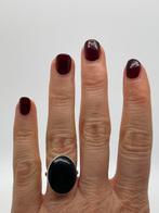A549 Prachtige zilveren ring onyx maat 16,5, Ophalen of Verzenden, X, Dame of Heer, Met edelsteen