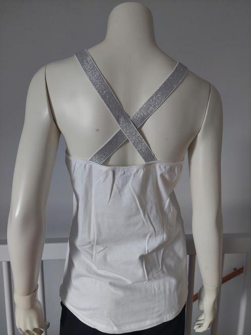 Top wit zilver met kruisbandjes Maat XL nieuw, Kleding | Dames, Tops, Nieuw, Maat 46/48 (XL) of groter, Wit, Zonder mouw, Ophalen of Verzenden
