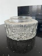 Vintage rond  glazen plafondlamppenkap , jaren 70, Huis en Inrichting, Lampen | Lampenkappen, Ophalen of Verzenden, Rond, Minder dan 25 cm
