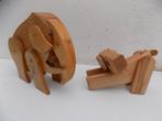 Olifant houten dier decoratief hout gestileerd, Huis en Inrichting, Ophalen of Verzenden, Gebruikt