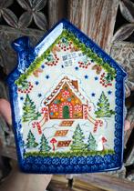 Bunzlau unikat bord Kalich kerst  17cmx23cm, Verzenden, Keramiek, Nieuw, Bord(en)