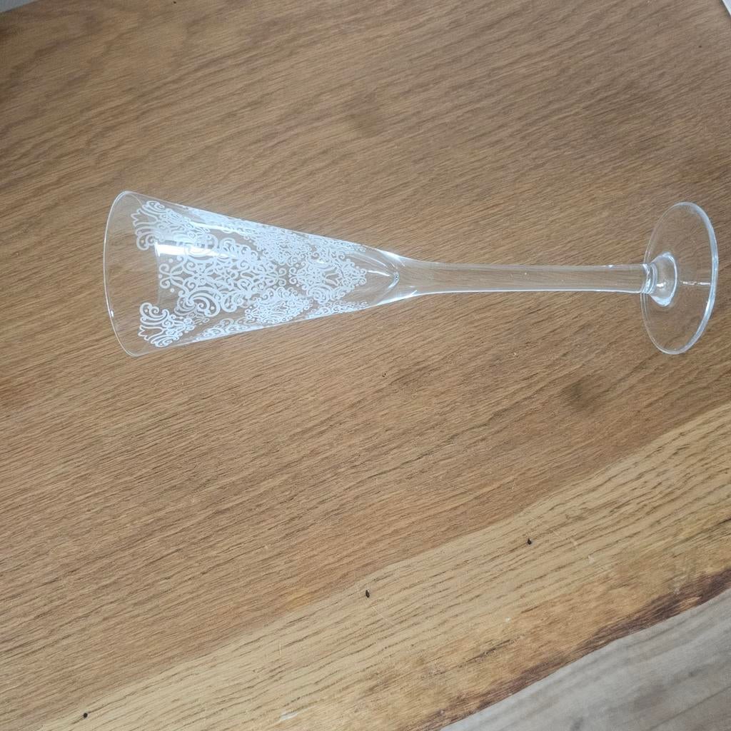 IKEA Champagneglazen met decoratie, Ophalen of Verzenden, Zo goed als nieuw
