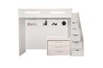 Options hoogslaper met bureau en ladekast - 90x200 - Wit, Huis en Inrichting, Slaapkamer | Stapelbedden en Hoogslapers