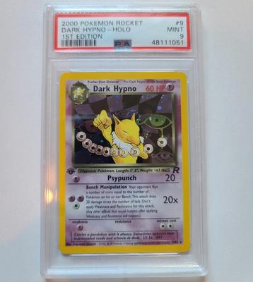Dark Hypno 1st Edition Holo PSA 9 *SWIRL* beschikbaar voor biedingen