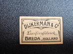 Luciferetiket Dijkerman & Co Breda, Verzamelen, Merken en Reclamevoorwerpen, Ophalen of Verzenden, Gebruikt, Verpakking