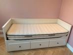 Ikea Hemnes bed slaapbank, Huis en Inrichting, Slaapkamer | Bedden, 90 cm, Gebruikt, Eenpersoons, Wit