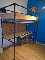 Steigerpijp Hoogslaper met Bureau, Gebruikt, Eenpersoons, Ophalen of Verzenden, 200 cm