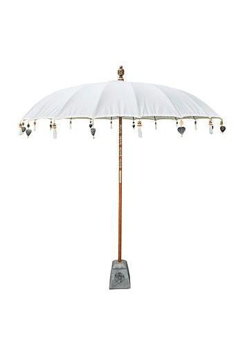 Witte Bali Ibiza parasol met voet NU 235 EURO, Tuin en Terras, Parasols, Nieuw, Ophalen of Verzenden