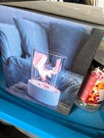 Stone fire wit met fles olie, Ophalen, Zo goed als nieuw, Vrijstaande haard, Gelhaard