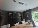 Lamp zwarte bollen 2 stuks, Huis en Inrichting, Lampen | Hanglampen, Ophalen of Verzenden, Zo goed als nieuw, Minder dan 50 cm