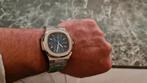 Nieuwe P.P. Nautilus Travel Time Chrongraph Dark Blue Dial, Sieraden, Tassen en Uiterlijk, Horloges | Heren, Staal, Staal, Polshorloge