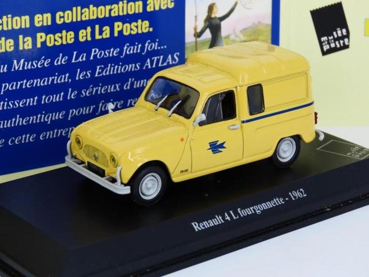 28198: Renault 4 L Fourgonnette - La Poste - 1962 - Atlas, Hobby en Vrije tijd, Modelauto's | 1:43, Nieuw, Auto, Overige merken