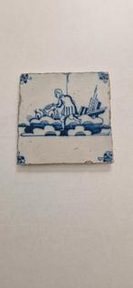 Antieke tegel "rennende herder", Antiek en Kunst, Ophalen of Verzenden