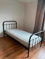 Zwart metaal bed eenpersoonsbed metalen black, Ophalen, 90 cm, Eenpersoons, Zwart