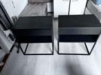 2x Ikea Vikhammer nachtkastje – zwart (60x39 cm), Huis en Inrichting, Gebruikt, Minder dan 45 cm, Hout, 55 tot 70 cm