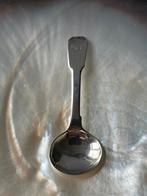 Klein Engels zilveren mosterd lepeltje met monogram, Ophalen of Verzenden, Zilver