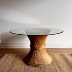SALE ! Bamboe rotan eettafel McGuire Mid Century Vintage, Ophalen, 100 tot 150 cm, Rond, ?