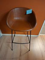 Zuiver Feston barkruk 75cm bruin PU-leer, Huis en Inrichting, Ophalen, Met voetsteun, 60 tot 90 cm, Zo goed als nieuw