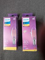 2 x Philips led lamp warm wit E14 4.3 W 470 Lumen, 30 tot 60 watt, Led-lamp, E14 (klein), Nieuw