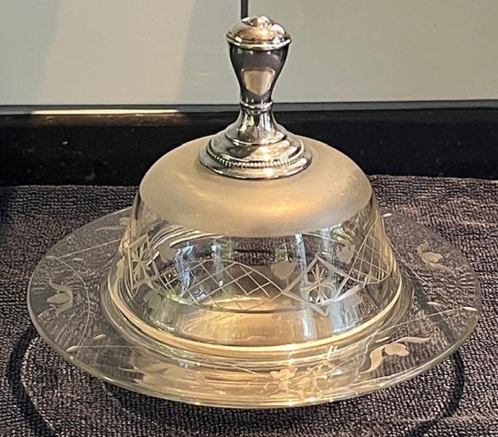 BOTERSTOLPJE GEËTST MET ZILVEREN KNOP (PARELRAND), Antiek en Kunst, Antiek | Goud en Zilver, Zilver, Verzenden