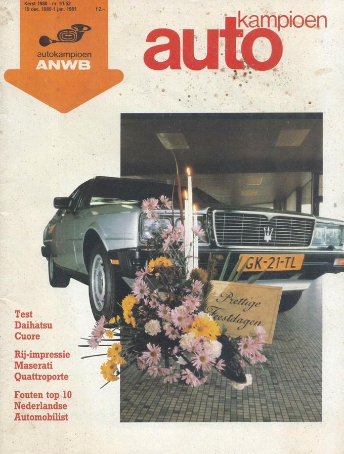 Autokampioen 51/52 1980 : Maserati Quattroporte III - Ford, Boeken, Auto's | Folders en Tijdschriften, Gelezen, Algemeen, Ophalen of Verzenden