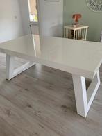 Hoogglans eetkamertafel wit, Huis en Inrichting, Tafels | Eettafels, Ophalen, Gebruikt