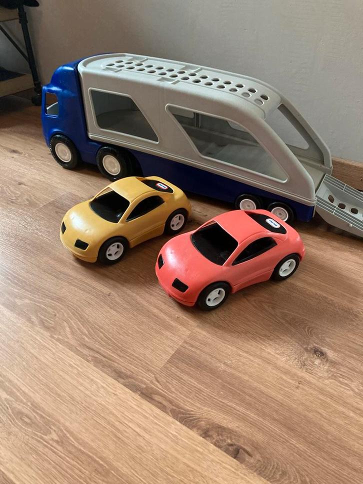 Little Tikes Oplegger met Auto's, Kinderen en Baby's, Speelgoed | Speelgoedvoertuigen, Gebruikt, Ophalen of Verzenden