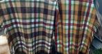 Retro set 2 wollen plaids geruit, Huis en Inrichting, Woonaccessoires | Plaids en Woondekens, Ophalen of Verzenden, Gebruikt