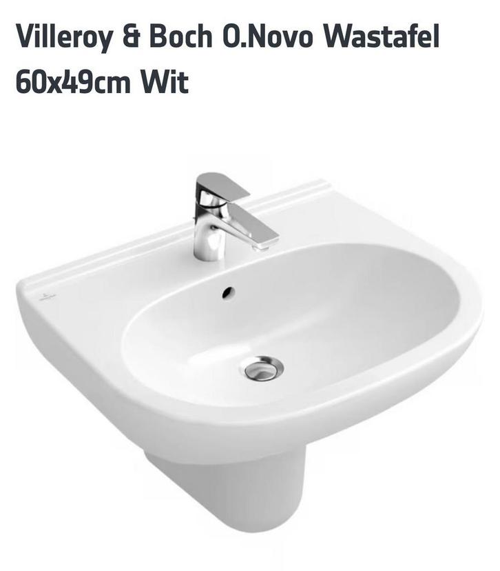 Villeroy & Boch O.Novo wastafel met kraan, Doe-het-zelf en Verbouw, Sanitair, Nieuw, Wastafel, Ophalen
