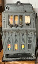 Antieke slotmachine MILLS TURA, Overige munten, Ophalen, Gebruikt, Met sleutels