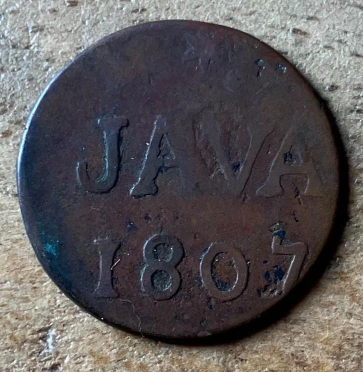 duit VOC JAVA 1807, Postzegels en Munten, Munten | Nederland, Losse munt, Overige waardes, Vóór koninkrijk, Ophalen
