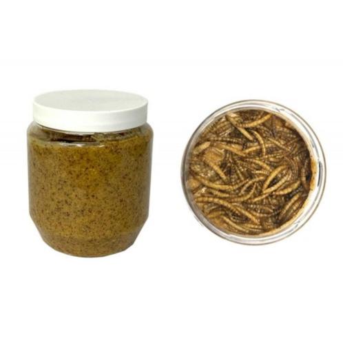 Vogelpindakaas Meelwormen 350gram - Buitenvogelvoer, Dieren en Toebehoren, Dierenvoeding, Vogel, Verzenden