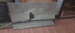 Schilderij met zeilschip op zee (Marinus)M.Zwart, Ophalen of Verzenden