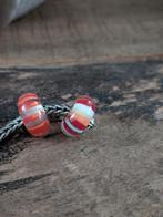 Trollbeads Glaskralen Rood Oranje, Glas of Kristal, Ophalen of Verzenden, Zo goed als nieuw, Trollbeads