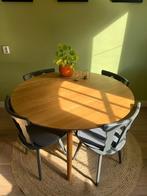 by fonQ basic Rounded Eettafel - Eiken/Beige, Huis en Inrichting, Tafels | Eettafels, Ophalen, Overige materialen, Gebruikt, Rond