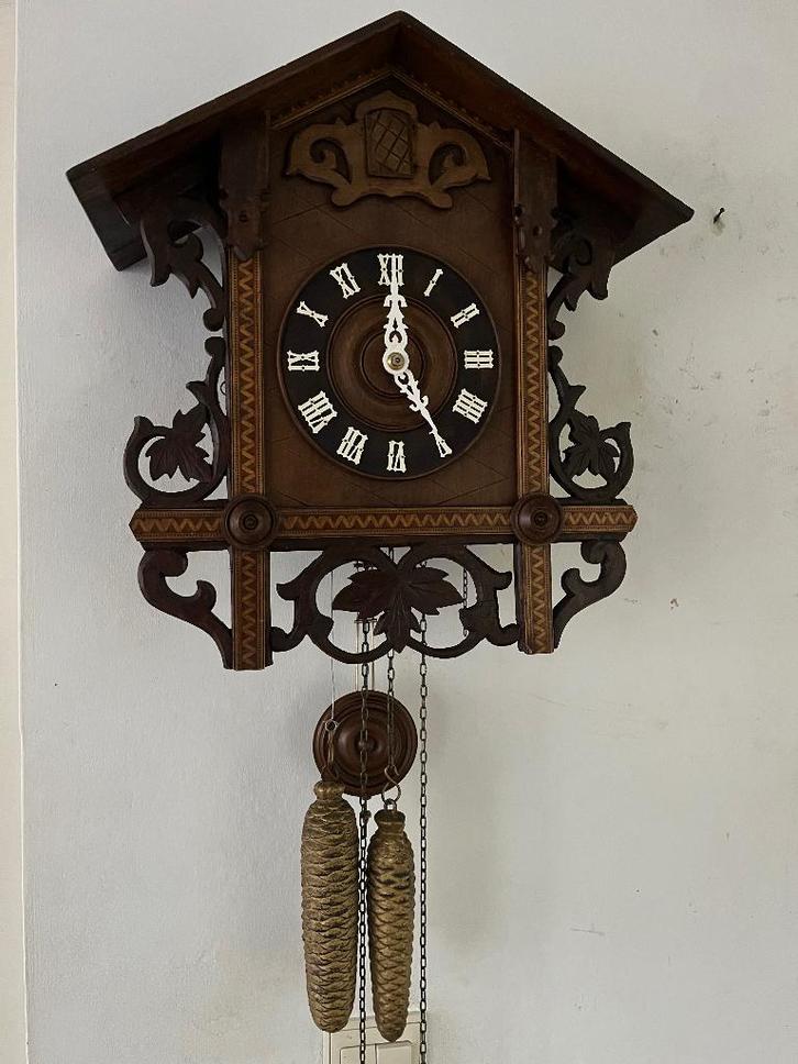 Te koop prachtige Antieke "Bahnhausle" koekoeksklok, Antiek en Kunst, Antiek | Klokken, Ophalen of Verzenden