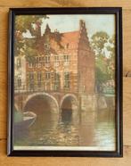 kopergravure/ets Avondzon Amsterdam 1948 J.E. Roodenburg, Ophalen of Verzenden