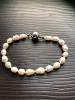 Parel armband met zilvereb bolsluiting, Antiek en Kunst, Ophalen of Verzenden