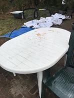 Tuintafel tuinstoelen, Tuin en Terras, Tuintafels, Ophalen, Gebruikt, Rechthoekig, Kunststof