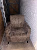 2x fauteuils stoelen velvet bruin, Huis en Inrichting, Fauteuils, Ophalen of Verzenden, Zo goed als nieuw, 75 tot 100 cm