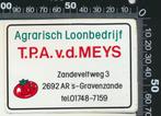 Sticker: Agrarisch Loonbedrijf Van de Meys - s-Gravezande, Verzamelen, Stickers, Ophalen of Verzenden