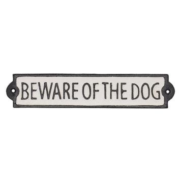 Bordje gietijzer waakhond beware of the dog beschikbaar voor biedingen